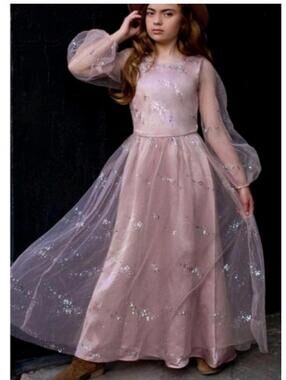 NWT Joyfolie Girls Layla Dress 14 Blush